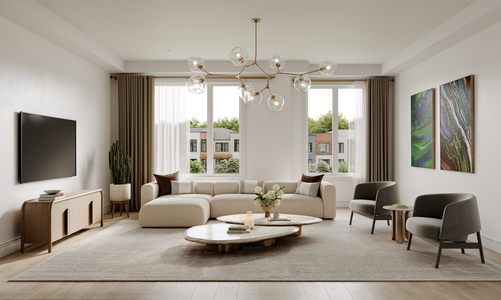 Modern townhome community